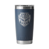 YETI RAMBLER 20OZ TUMBLER WITH LID WITH LASER ENGRAVING [COLOUR:NAVY WILDS GREATEST DAD]
