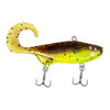 CHASEBAITS CURLY VIBE 85MM 13G 1/2OZ SOFT VIBE LURE [COLOUR:06 LIME TIGER]