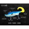 CHASEBAITS CURLY VIBE 85MM 13G 1/2OZ SOFT VIBE LURE [COLOUR:11 FUSI]