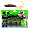 BITE SCIENCE DIRTY GRUB [SIZE:4" COLOUR:WATERMELON RED GLITTER]