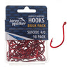 JARVIS WALKER HOOKS RED OCTAPUS 50 PACK